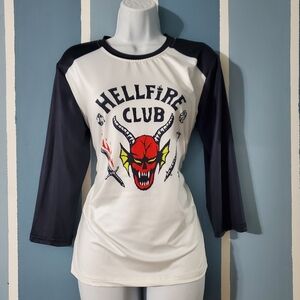 Hellfire Club Black and White Long Sleeve Tee